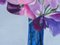 Sweet Peas in a Blue Glass Vase, 2019, Image 3