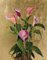 Pink Calla Lilies, Still Life Oil Painting, Image 2