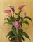 Pink Calla Lilies, Still Life Oil Painting, Image 3
