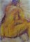 Dipinto con retro giallo, tecnica mista su carta di Angela Lyle, 2001, Immagine 1