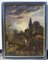 Churchyard at Dusk, Gothic Victorian Oil Painting 4