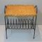 Vintage French Rattan Magazine Rack 5