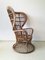 High Back Rattan Chair, 1940s 2