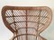 High Back Rattan Chair, 1940s 5