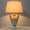 Italian Porcelain Table Lamp with Golden Details, 1970s 2