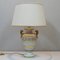 Italian Porcelain Table Lamp with Golden Details, 1970s, Image 1