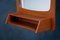 Mid-Century Danish Mirror with Frame and Shelf in Teak, Image 4