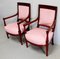 Consulate Period Mahogany Armchairs, Early 19th Century, Set of 2 3