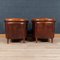 20th Century Dutch Sheepskin Leather Club Chairs, Set of 2, Image 5