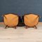 20th Century English Leather Back Armchairs, Set of 2 5
