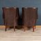 20th Century English Leather Back Armchairs, Set of 2 4