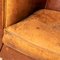 20th Century Art Deco Style Dutch Sheepskin Leather Club Chairs, Set of 2 25