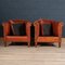 20th Century Dutch Sheepskin Leather Tub Chairs, Set of 2 5