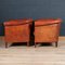 20th Century Dutch Sheepskin Leather Tub Chairs, Set of 2 7