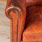 20th Century Dutch Sheepskin Leather Tub Chairs, Set of 2 14