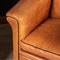 20th Century Art Deco Style Dutch Sheepskin Leather Club Chairs, Set of 2 10