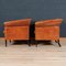 20th Century Art Deco Style Dutch Sheepskin Leather Club Chairs, Set of 2 7
