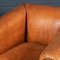 20th Century Art Deco Style Dutch Sheepskin Leather Club Chairs, Set of 2 16