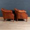 20th Century Dutch Sheepskin Leather Club Chairs, Set of 2 7