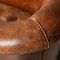 20th Century Dutch Sheepskin Leather Tub Chair 24