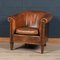 20th Century Dutch Sheepskin Leather Tub Chair 3