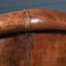 20th Century Dutch Sheepskin Leather Tub Chair 22
