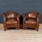 20th Century English Sheepskin Leather Tub Chairs, Set of 2 3