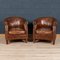 20th Century English Sheepskin Leather Tub Chairs, Set of 2, Image 3