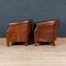 20th Century English Sheepskin Leather Tub Chairs, Set of 2, Image 6