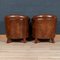 20th Century English Sheepskin Leather Tub Chairs, Set of 2 4