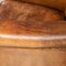 20th Century Dutch Sheepskin Leather Tub Chair 21