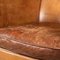 20th Century Dutch Sheepskin Leather Tub Chair 19