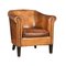 20th Century Dutch Sheepskin Leather Tub Chair 1