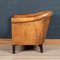 20th Century Dutch Sheepskin Leather Tub Chair 8