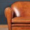 20th Century Art Deco Style Dutch Tan Sheepskin Leather 2-Seat Sofa 7
