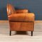 20th Century Art Deco Style Dutch Tan Sheepskin Leather 2-Seat Sofa 5