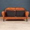 20th Century Art Deco Style Dutch Tan Sheepskin Leather 2-Seat Sofa 3