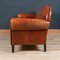 20th Century Art Deco Style Dutch Tan Sheepskin Leather 2-Seat Sofa 6