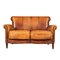 20th Century Dutch Tan Sheepskin Leather 2-Seat Sofa, Image 1