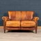 20th Century Dutch Tan Sheepskin Leather 2-Seat Sofa, Image 2