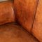 20th Century Dutch Tan Sheepskin Leather 2-Seat Sofa 14