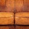 20th Century Dutch Tan Sheepskin Leather 2-Seat Sofa 13