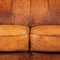 20th Century Dutch Tan Sheepskin Leather 2-Seat Sofa, Image 13