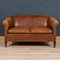 20th Century Dutch Tan Sheepskin Leather 2-Seat Sofa, Image 2