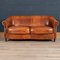 20th Century Dutch Tan Sheepskin Leather 2-Seat Sofa, Image 2