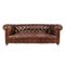 20th Century Brown Leather Chesterfield Sofa with Button Down Seats, Image 1