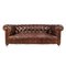 Braunes Chesterfield Sofa mit Knöpfen aus Braunem Leder, 20. Jh 1