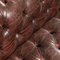 Canapé Chesterfield 20ème Siècle en Cuir Marron avec Assises 23