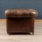 Sofá Chesterfield de cuero marrón con asientos abatibles, siglo XX, Imagen 5
