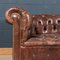 Divano Chesterfield in pelle marrone con sedute abbottonabili, XX secolo, Immagine 6